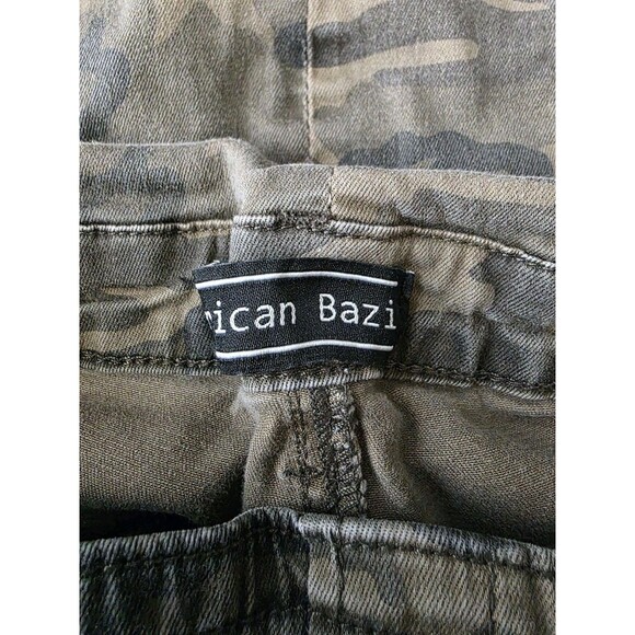 american bazi jeans Camo Overalls Size Small Women's Distressed Green - Picture 4 of 5